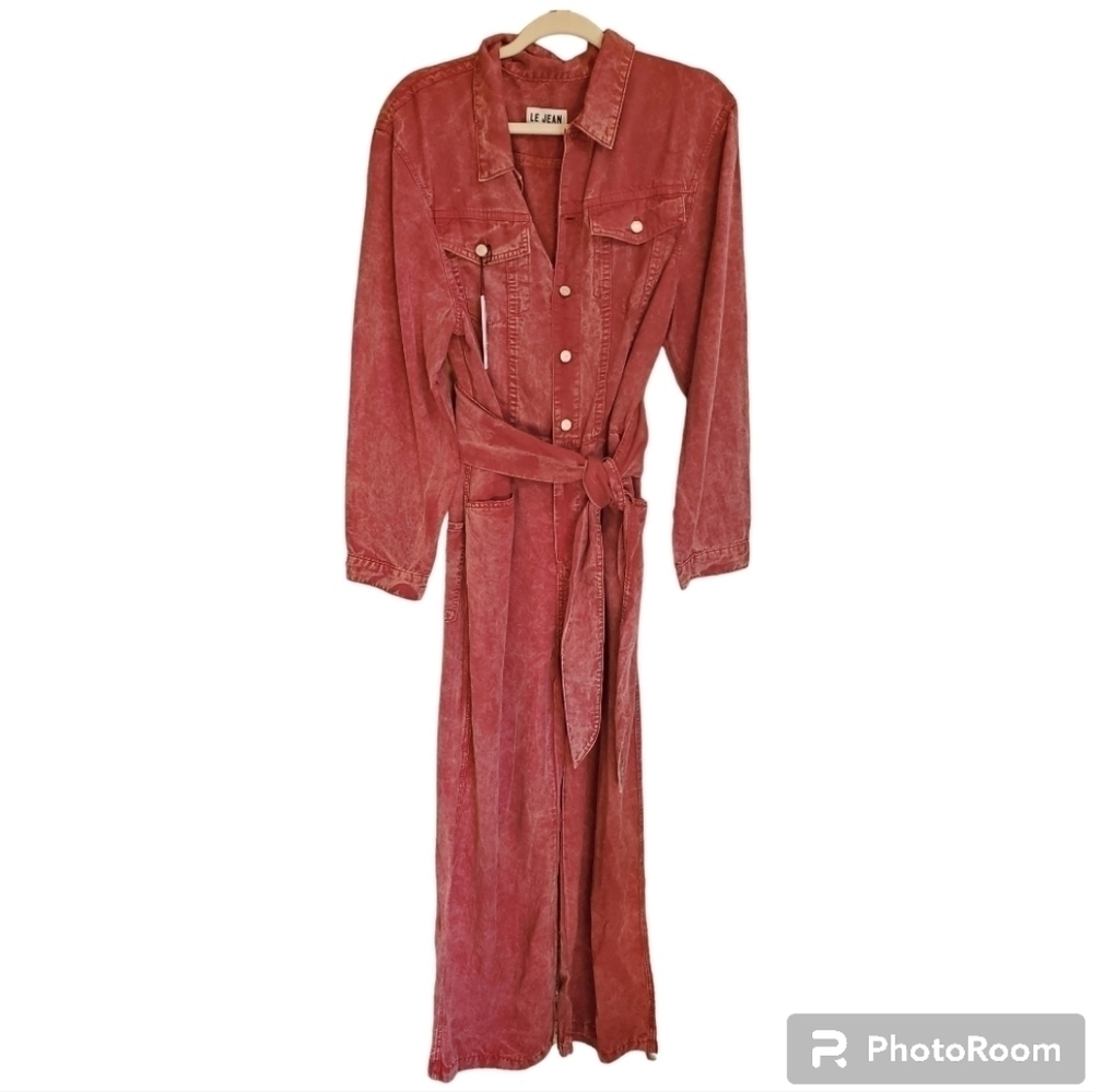 LeJean Jumpsuit NWT Large rust colored
